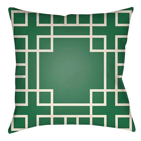 Artistic Weavers Artistic Weavers LTCH1136-1616 Litchfield Square Pillow; Kelly Green & Ivory - 16 x 16 in. LTCH1136-1616